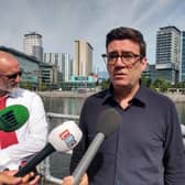 Andy Burnham talks about the bus plans Credit: LDRS