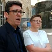 Mayor Andy Burnham and city council leader Bev Craig have spoken out about the HS2 plans Credit: LDRS