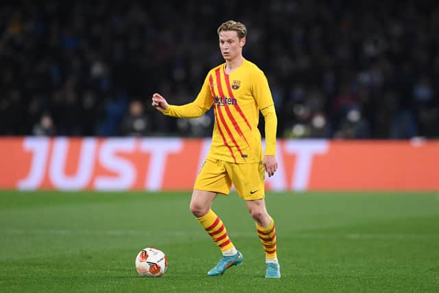 Despite insisting he doesn’t want to leave Barcelona, Frenkie De Jong could be on the move this summer. Credit: Getty.