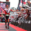 The finish line of Ironman UK in Bolton town centre. Photo: Charlie Crowhurst/Getty Images for IRONMAN