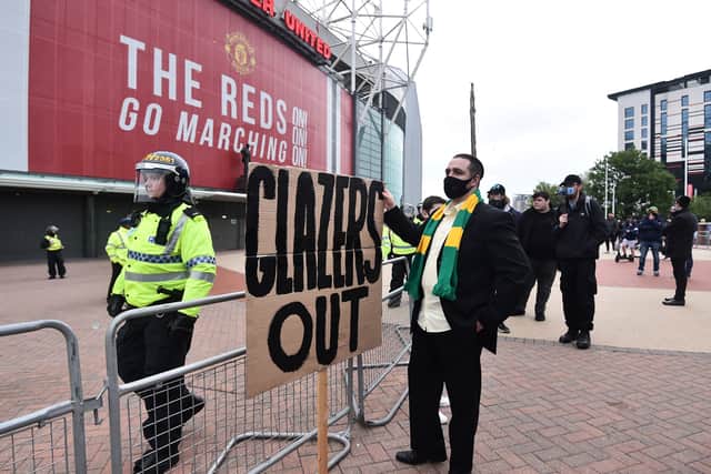 The Glazers’ ownership continues to be unpopular with United supporters. Credit: Getty.