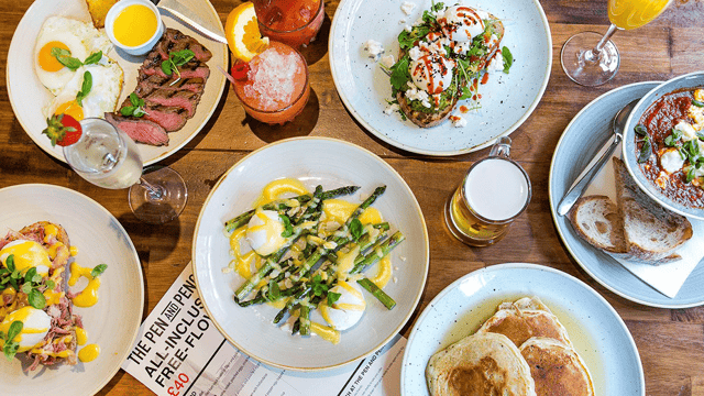 <p>The bottomless brunch table at The Pen & Pencil.  (Credit: The Pen & Pencil)</p>