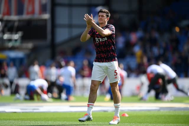 Harry Maguire was reportedly suggested as a makeweight in the deal for Frenkie De Jong. Credit: Getty.