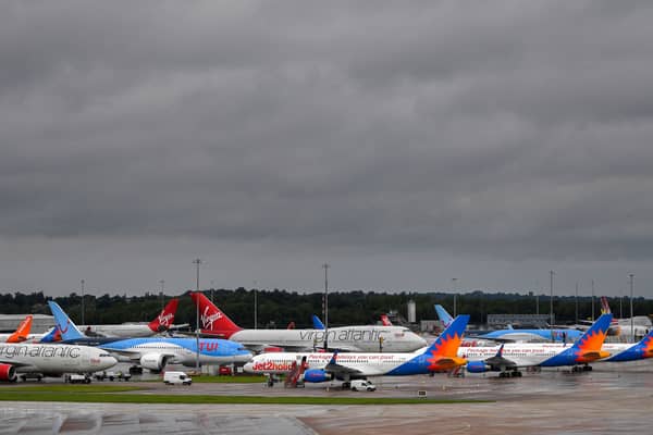 Data has revealed the punctuality rates for airlines at Manchester Airport between January and April this year. Photo: Anthony Devlin / AFP via Getty Images