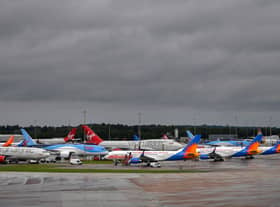 Data has revealed the punctuality rates for airlines at Manchester Airport between January and April this year. Photo: Anthony Devlin / AFP via Getty Images