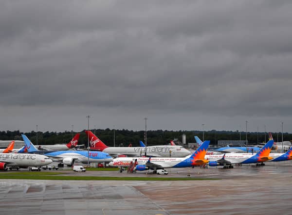 Data has revealed the punctuality rates for airlines at Manchester Airport between January and April this year. Photo: Anthony Devlin / AFP via Getty Images