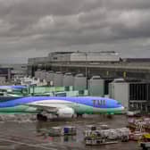 A TUI flight from Manchester Airport had to make an emergency landing at the travel hub. Photo: AFP via Getty Images