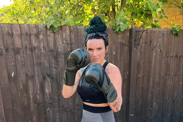 Caitlin Sadri is taking part in a white-collar boxing event