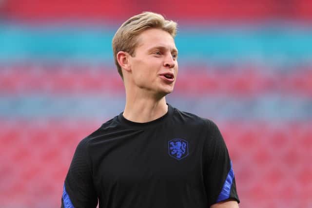 Frenkie de Jong is reportedly willing to join Manchester United. Credit: Getty.