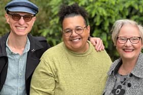 Manchester Green Party councillors (left to right) Rob Nunney, Ekua Bayunu and Astrid Johnson. Credit: Green Party