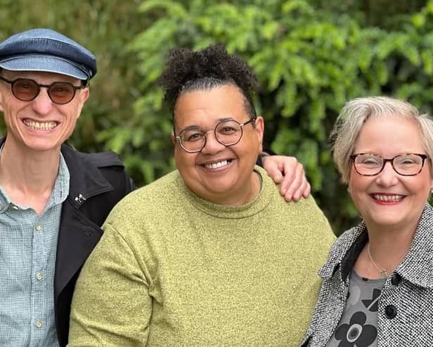 Manchester Green Party councillors (left to right) Rob Nunney, Ekua Bayunu and Astrid Johnson. Credit: Green Party