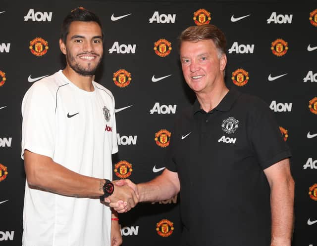 Sergio Romero was signed by another Dutch manager, Louis van Gaal, in 2015. Credit: Getty.