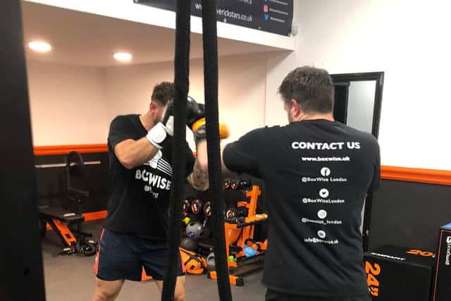 Veterans putting themselves through their paces on the BoxWise programme
