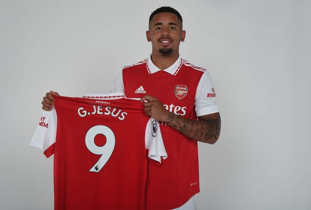 Gabriel Jesus has been announced as an Arsenal player. Credit: Getty.
