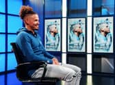 Kalvin Phillips spoke to Manchester City’s media team as he arrived at the Etihad.