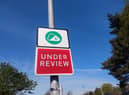 A Clean Air Zone sign in Prestwich. Credit: LDRS
