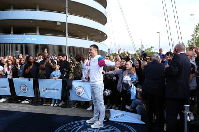 Grealish was unveiled at a fan event last year. Credit: Getty.