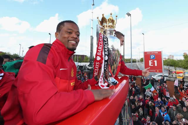 Patrice Evra won five league titles with United. Credit: Getty.