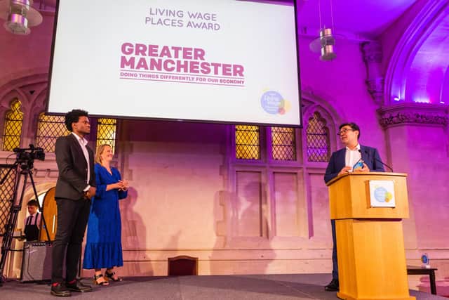 Greater Manchester received the Places Award at the Living Wage Champions Awards