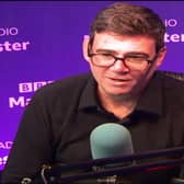 Greater Manchester Mayor Andy Burnham on his regular BBC Radio Manchester appearance