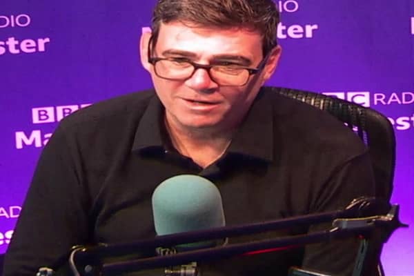 Greater Manchester Mayor Andy Burnham on his regular BBC Radio Manchester appearance
