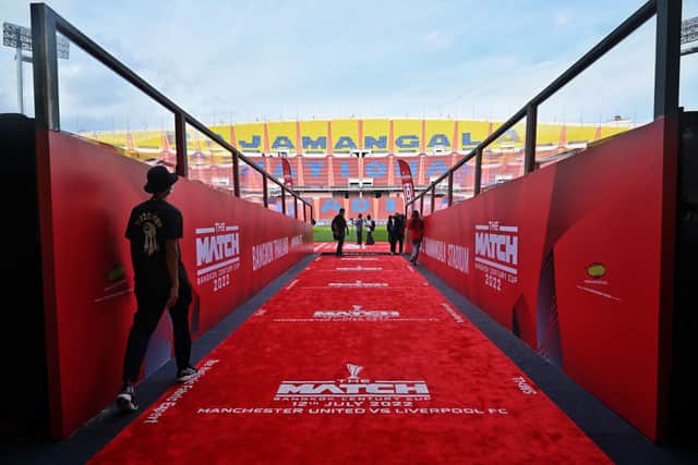 The stage is set for United’s clash with Liverpool in Bangkok. Credit: Getty.