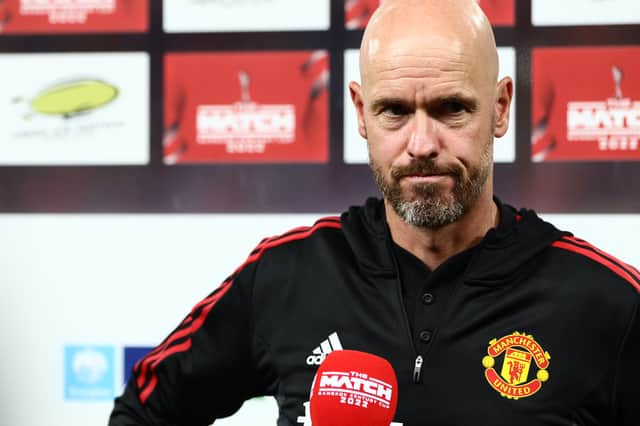 <p>Erik ten Hag said he was pleased with Manchester United’s win over Liverpool. Credit: Getty.</p>