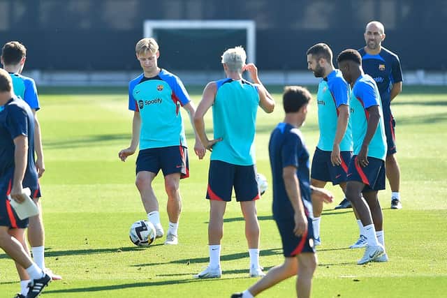 De Jong returned to Barcelona training this week. Credit: Getty.