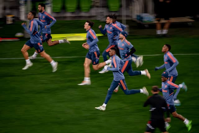 Harry Maguire returned to training on Wednesday. Credit: Getty.