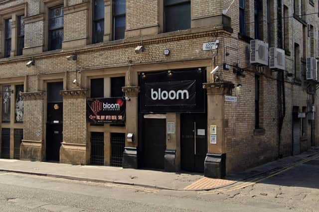 <p>Nightclub Bloom in Bloom Street, Manchester. Pictured in September 2021. Credit: Google</p>