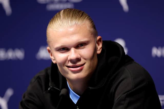 Haaland looked fresh in Manchester City training. Credit: Getty.