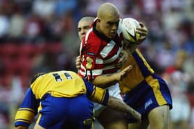 Ricky Bibey playing for Wigan Warriors in 2003 Credit: Getty