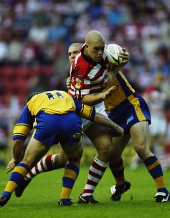 Ricky Bibey playing for Wigan Warriors in 2003 Credit: Getty