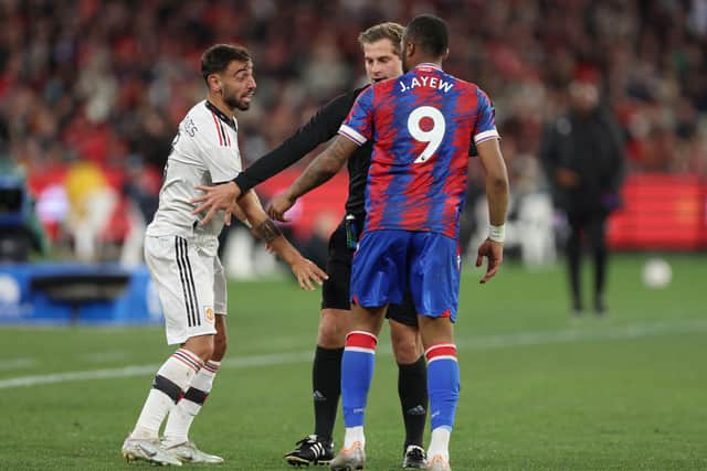 Fernandes played 65 minutes against Palace. Credit: Getty.