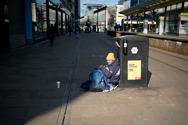 A homeless person in Manchester city centre. Photo: Christopher Furlong/Getty Images