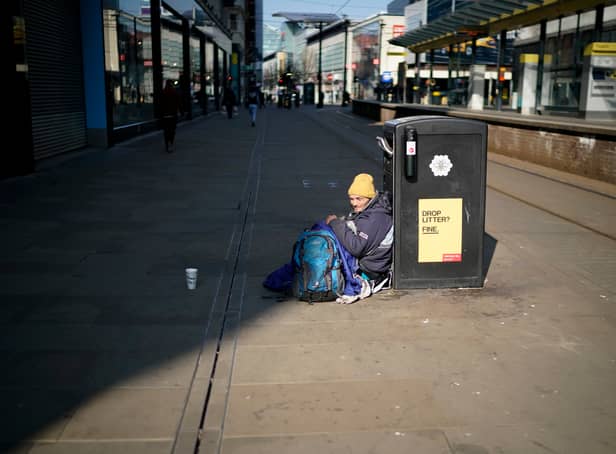 <p>A homeless person in Manchester city centre. Photo: Christopher Furlong/Getty Images</p>