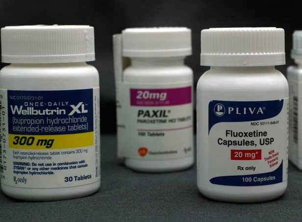 <p>A selection of antidepressants (L-R) Wellbutrin, Paxil, Fluoxetine and Lexapro (Pic: Getty Images)</p>
