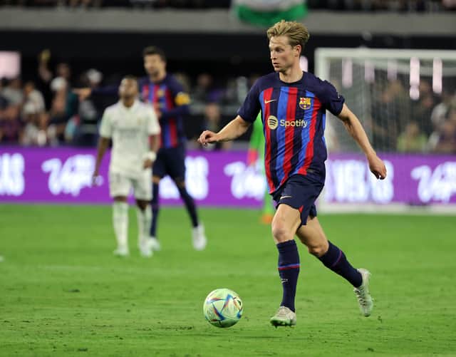 De Jong could stay at Barcelona next season, despite interested from United and Chelsea. Credit: Getty. 