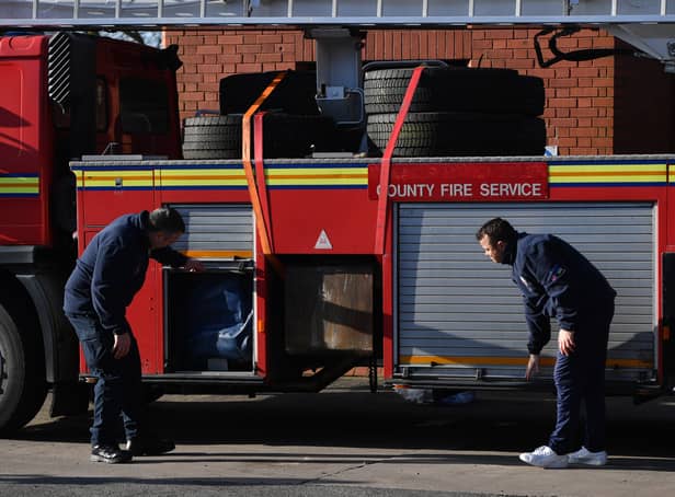 <p>Firefighters in Greater Manchester. Photo: Anthony Devlin/Getty Images</p>