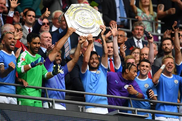 City beat Liverpool 5-4 on penalties in their last Community Shield final meeting. Credit: Getty. 