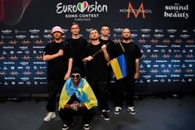 Winners of the Eurovision Song Contest Kalush Orchestra of Ukraine 