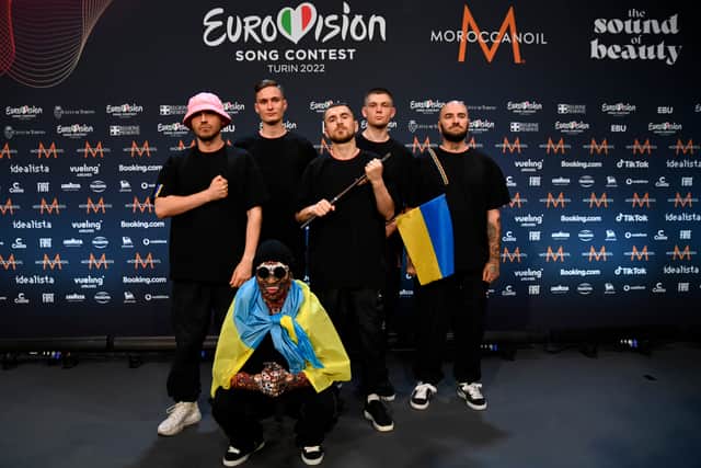 Winners of the Eurovision Song Contest Kalush Orchestra of Ukraine 