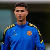Cristiano Ronaldo returned to Manchester United training on Tuesday. Credit; Getty.