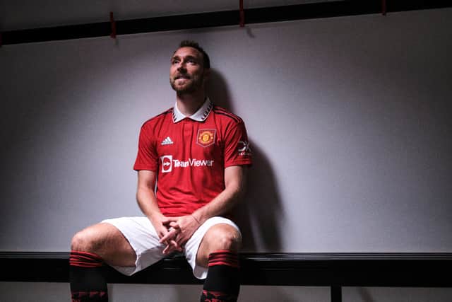 Christian Erisken takes the No.14 shirt previously held by Jesse Lingard. Credit: Getty.