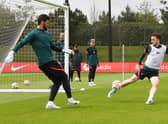 Alisson and Diogo Jota are set to miss Saturday’s Community Shield. Credit: Getty.