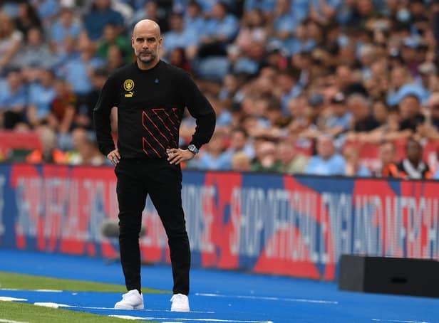 <p>Pep Guardiola said Manchester City would not change their style due to Erling Haaland’s arrival. Credit: Getty.</p>