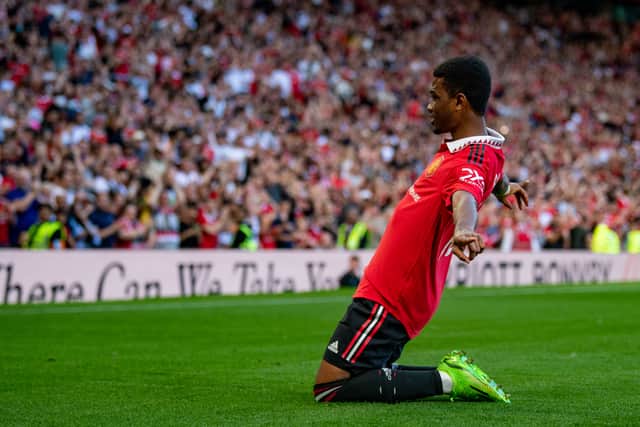 Amad scored United’s only goal of the game. Credit: Getty.