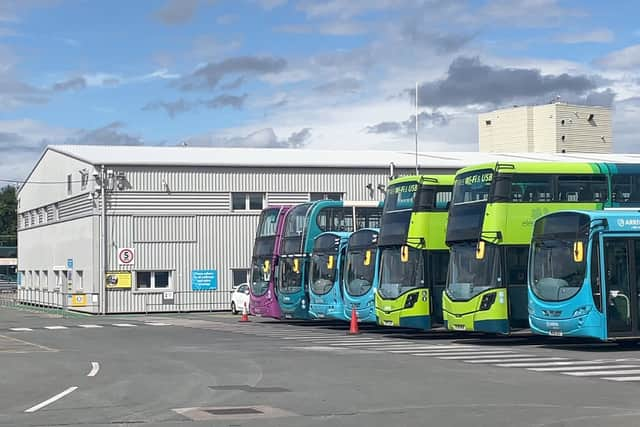 An Arriva NW bus depot 