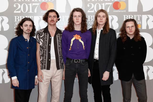 Josh Dewhurst, Charlie Salt, Tom Ogden, Myles Kenlock and Joe Donovan of Blossoms attend The BRIT Awards 2017 at The O2 Arena on February 22, 2017 in London, England.  (Photo by John Phillips/Getty Images)
