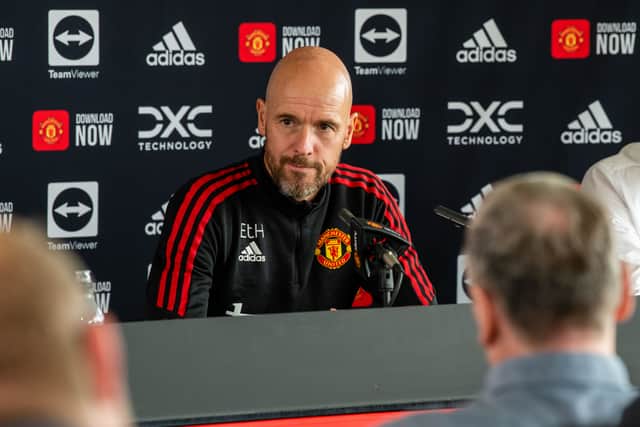Ten Hag spoke to the press on Friday. Credit: Getty.